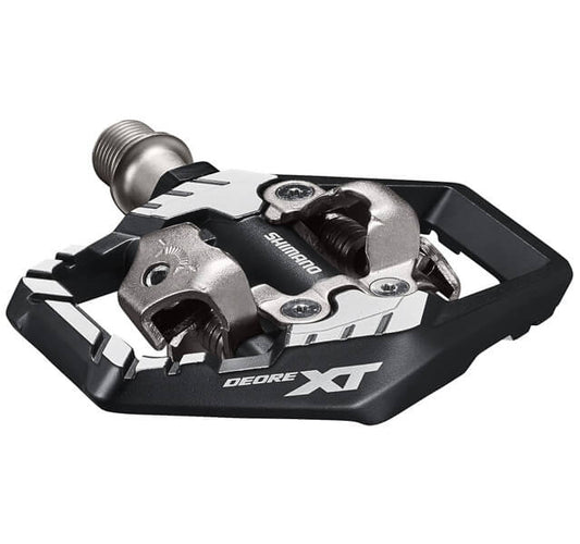 Shimano XT Pedals on a white background