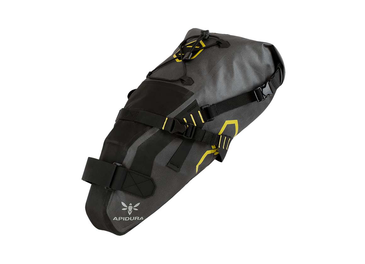 Apidura expedition saddle pack on a white background