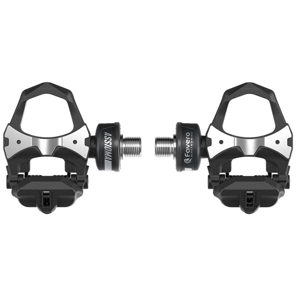 Favero Assioma Duo Power Meter Pedals on a white background