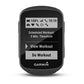 Garmin Edge 130 Plus from the front showing the workout on a white background
